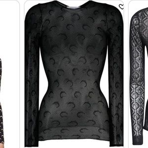 Marine serre black stretch pattern top. Wide neck. Size small